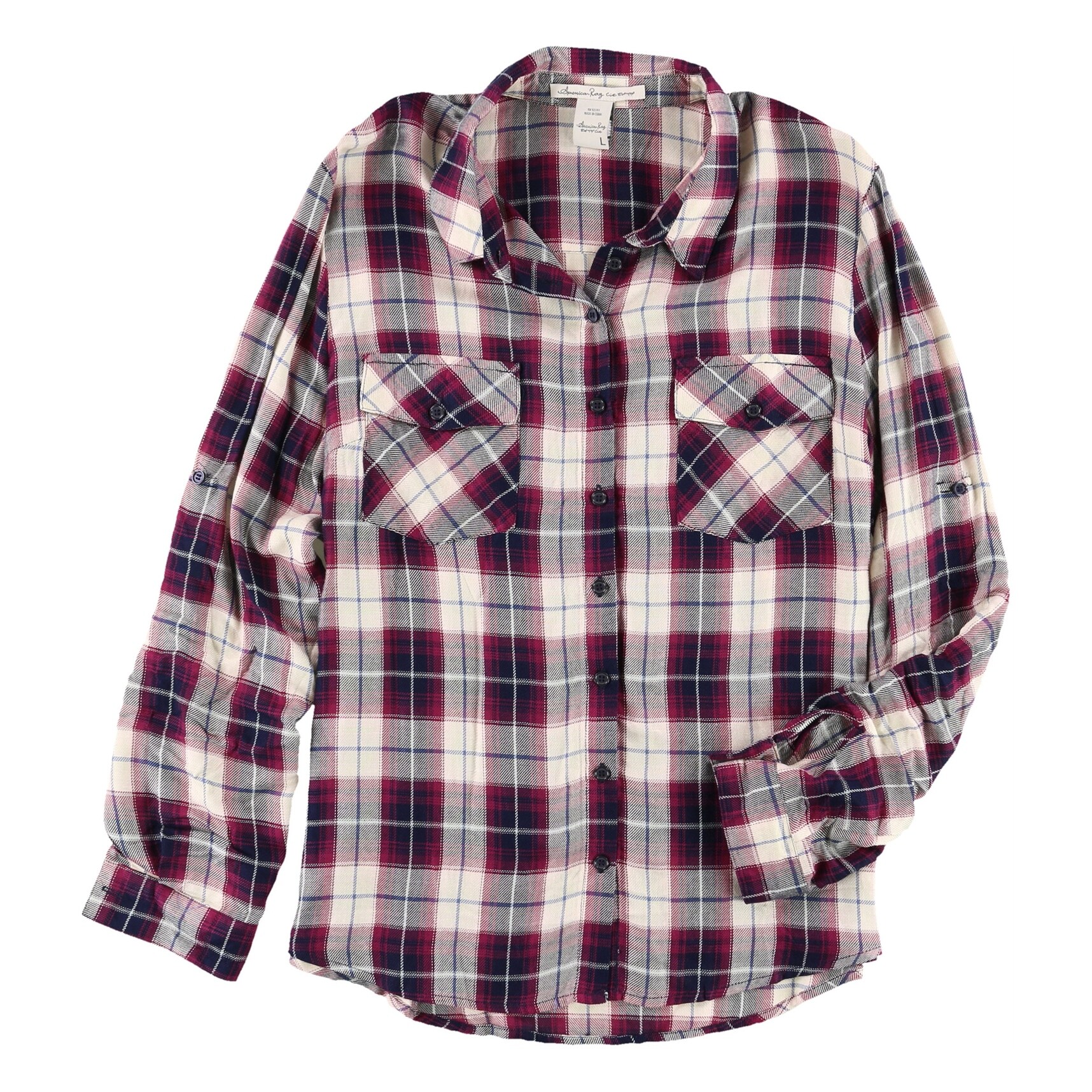 Shop American Rag Womens Bandana Button Up Shirt Red Large