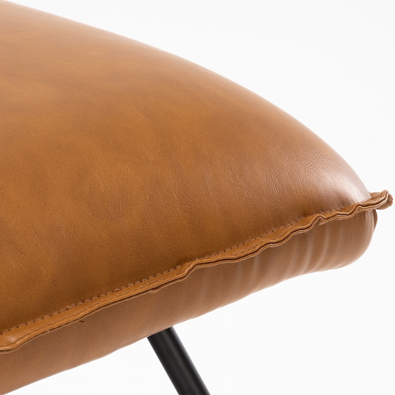 Mid Century Faux Leather Accent Chair With Adjustable Backrest Set of 2 - 31.5'' H X 22.2'' W X 23.6'' D