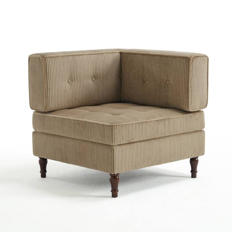 UIXE Corduroy Modular Corner Sofa Lounge Corner Arm Chair