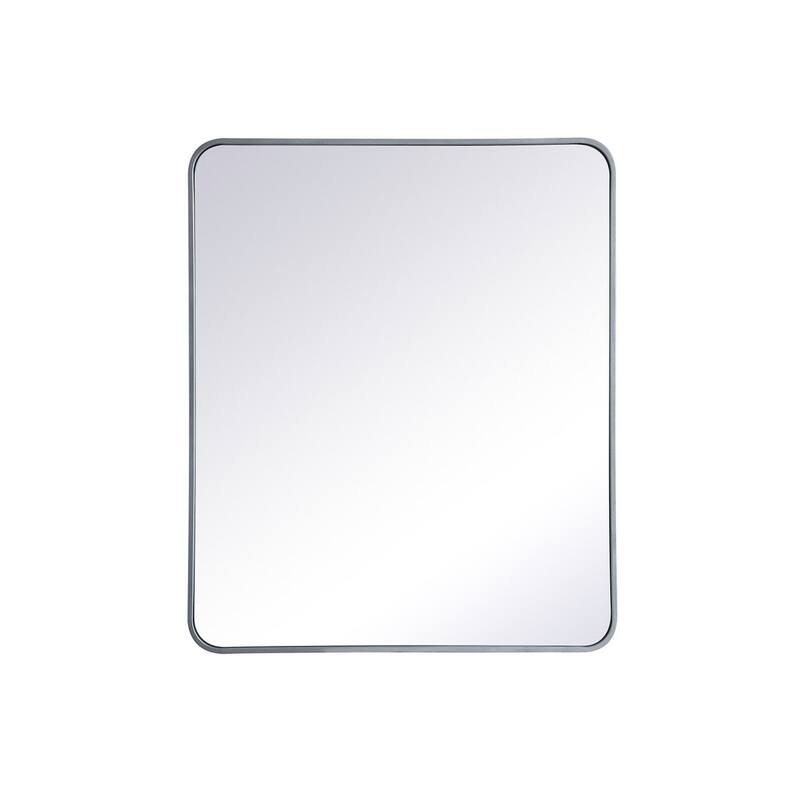 Ezra Soft Corner Metal Rectangular Mirror