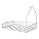 preview thumbnail 13 of 14, Wood Full Size House Platform Bed with Guardrail
