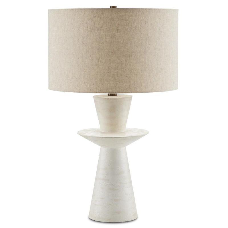 Currey & Company Cantata White Table Lamp - 30"h x 18"dia