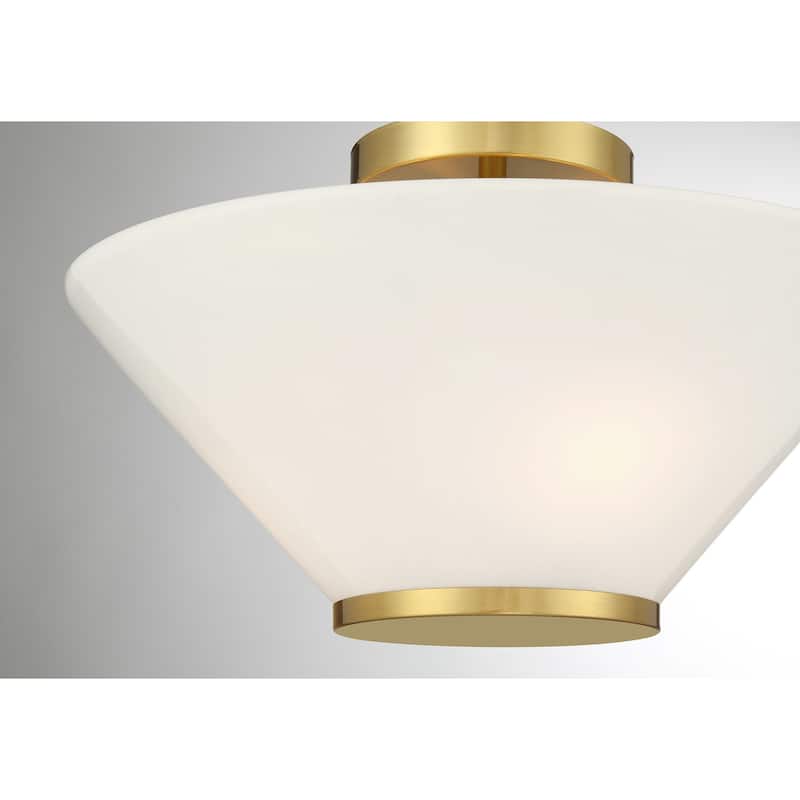 Savoy House 6-4012-3 Blair 3 Light 15" Wide LED Semi-Flush Bowl