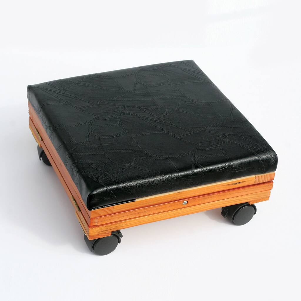 Adjustable Fold-a-Way Leather Foot Rest