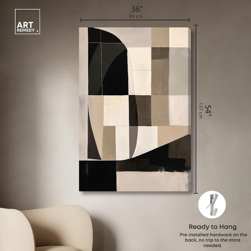 Modern Shapes II Canvas by Art Remedy, Gallery Wrapped