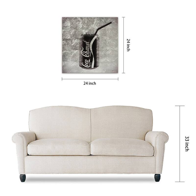 Fashion Drinks Reverse Printed Tempered Glass with Silver Leaf