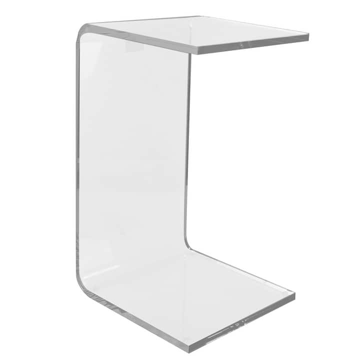 DesignStyles Acrylic C-Table - 11.85" x 13" x 22"
