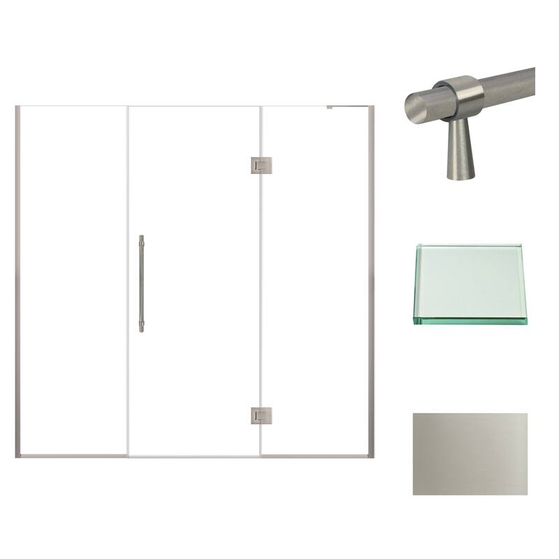 Transolid EHTF77297610C-BK Elizabeth 76" High x 77" Wide Hinged Semi