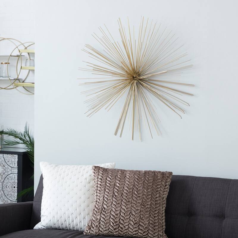 Gold Metal Large 3D Starburst Home Wall Decor - Gold
