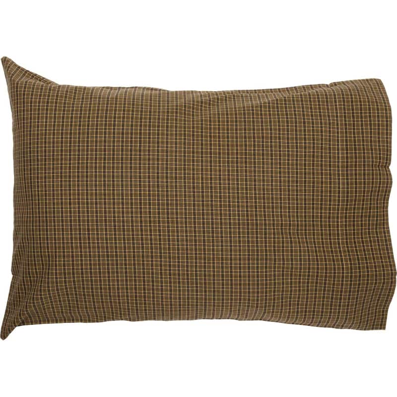 Tea Cabin Green Plaid Pillow Case Set