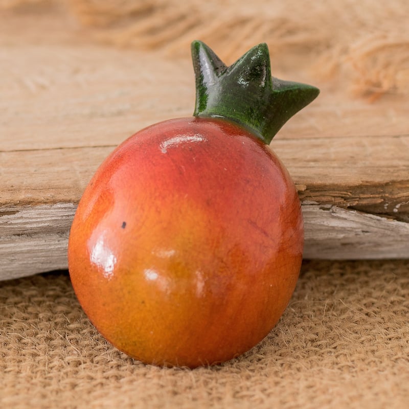 Novica Handmade Guatemalan Pomegranate Wood Magnet