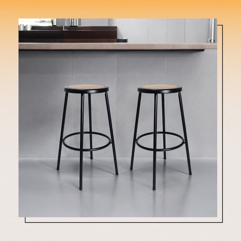 Hampden Furnishings Felix Collection Steel Science Stool, AssemblyReady