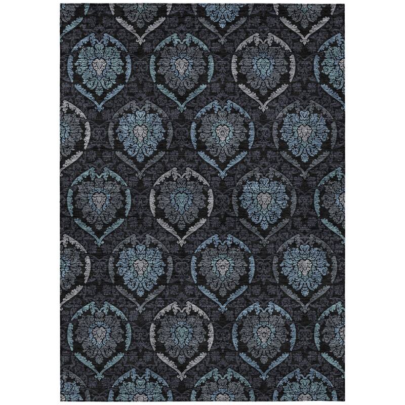 HomeRoots Medallion Transitional Rectangle Outdoor Rug