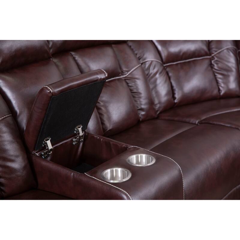 Contemporary Reclining Seating Collection Functional Sectional Sofa Set