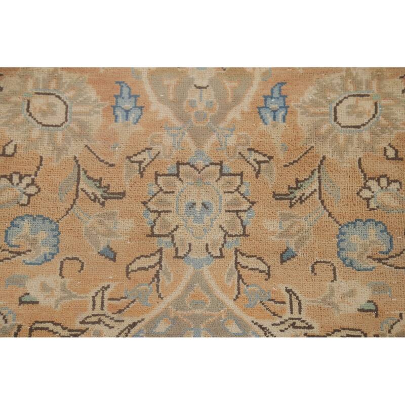 Mashad Persian Vintage Area Rug Hand-Knotted Wool Carpet - 6'6"x 9'10"