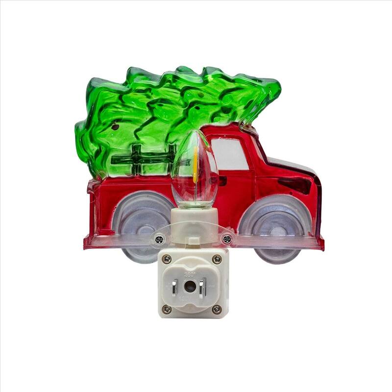 Novelty Lights LED Truck with Tree Christmas Night Light with Swivel Plug - TRUCK TREE - TRUCK TREE