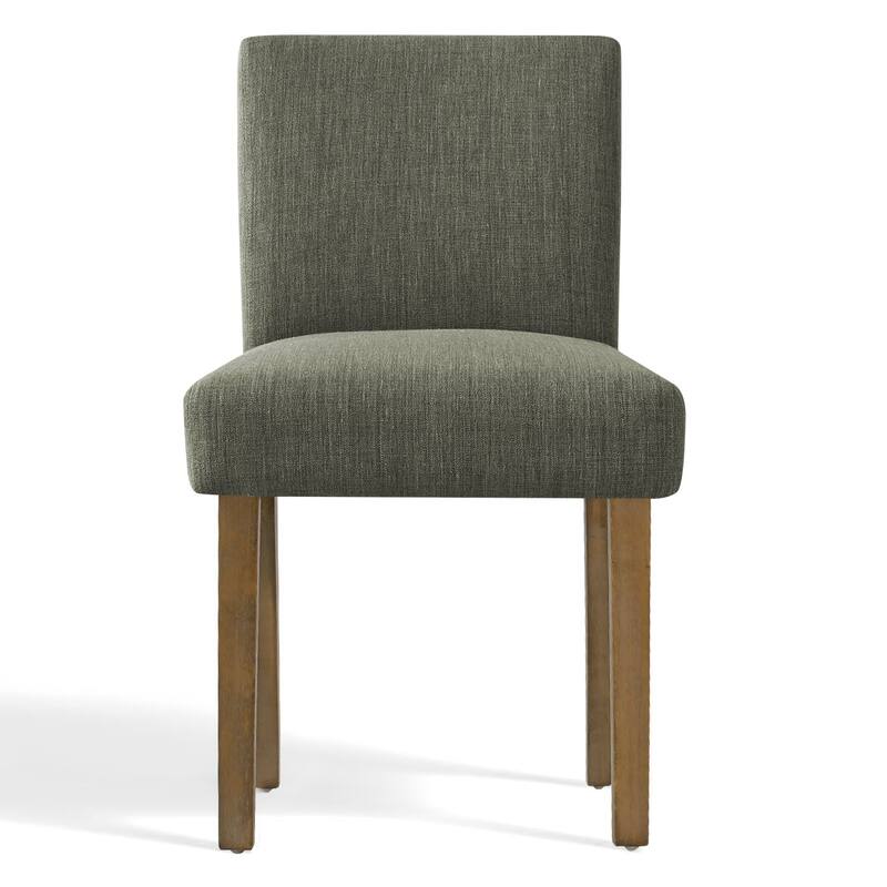 Linen Upholstered Solid Wood Dining Chair (Set of 2)