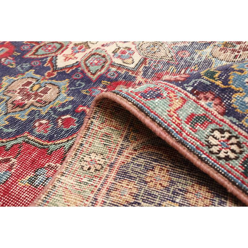 ECARPETGALLERY Hand-knotted Antalya Vintage Red Wool Rug - 6'3 x 9'10