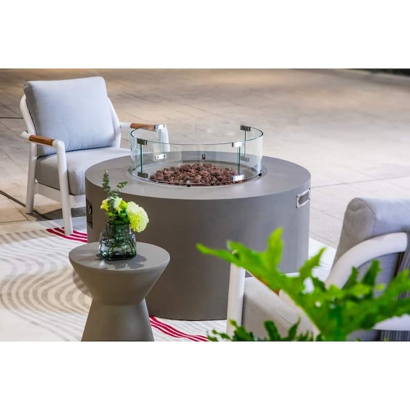 Sol Living Pacaya Round Propane Fire Pit 45,000 BTUs - 43 x 43 Inches - 43 x 43 in.