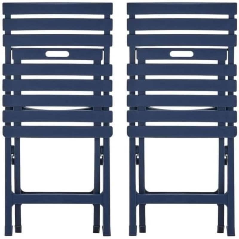 Outdoor Folding Chair Set of 2 Space-Saving UV Resistant Patio Seating