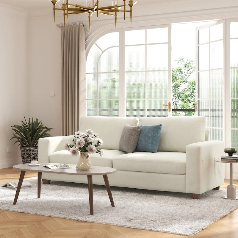 CO-Z 86.6" Upholstered Sofa Couch for Living Room 3-Seater Sofa