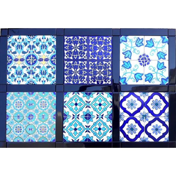 24x16 Assortment Backsplash Design 24pc Ceramic Tile Wall Mural - Bed ...