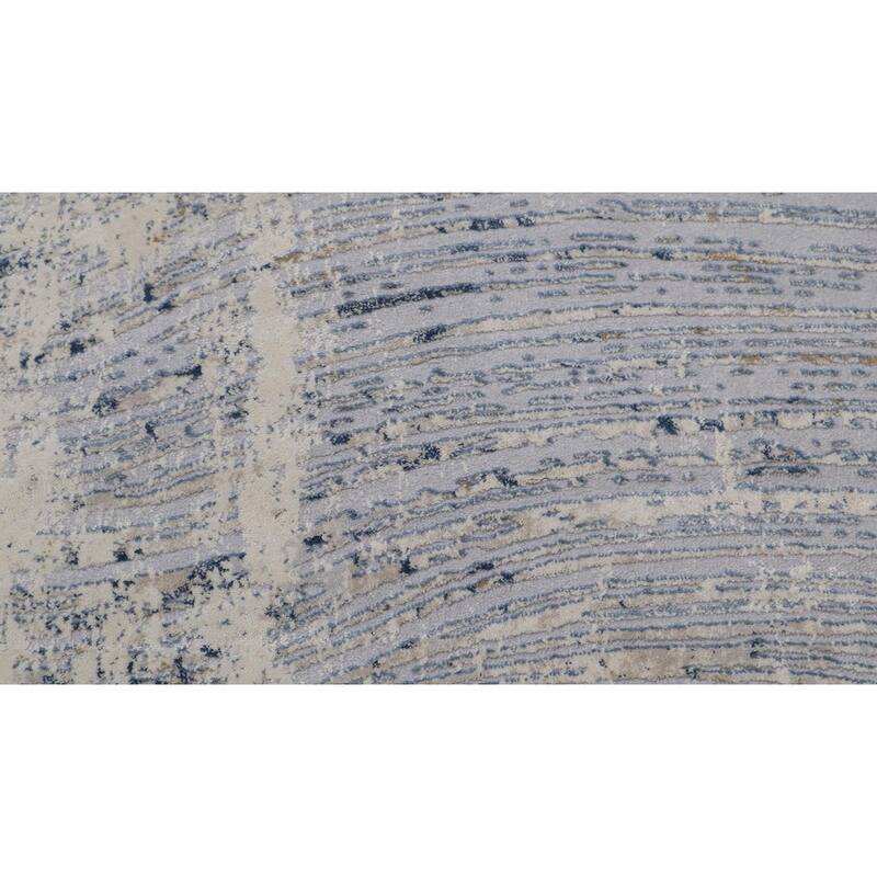 Abstract Dirilis Berber Blue Light Grey Rug