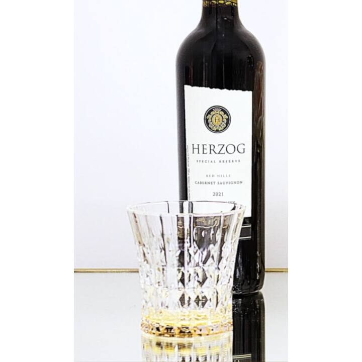 Liscio Ottico - Set of 6 Diamond Cut Glasses with Colored Shade on the Bottom