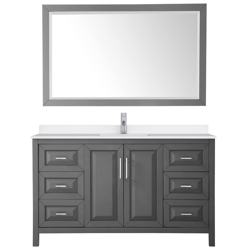 Wyndham Collection WCV252560S-QTZ-UNSM58 Daria 60" Free Standing