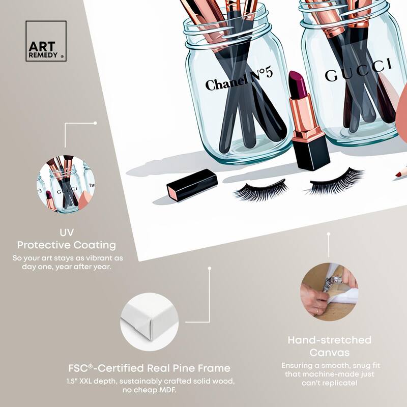 Glamour Glassware Canvas by Art Remedy, Gallery Wrapped