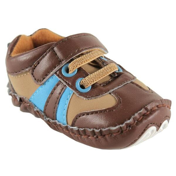 slide 1 of 1, Luvable Friends Baby Boy Crib Shoes, Brown Explorer 12-18 Months - Brown Explorer