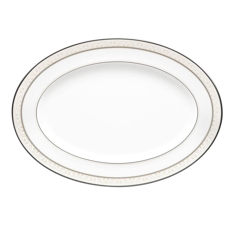 Montvale Platinum Oval Platter, 14"