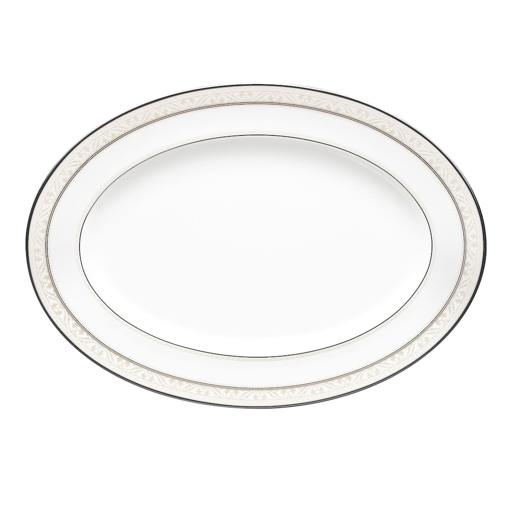 Montvale Platinum Oval Platter, 14"