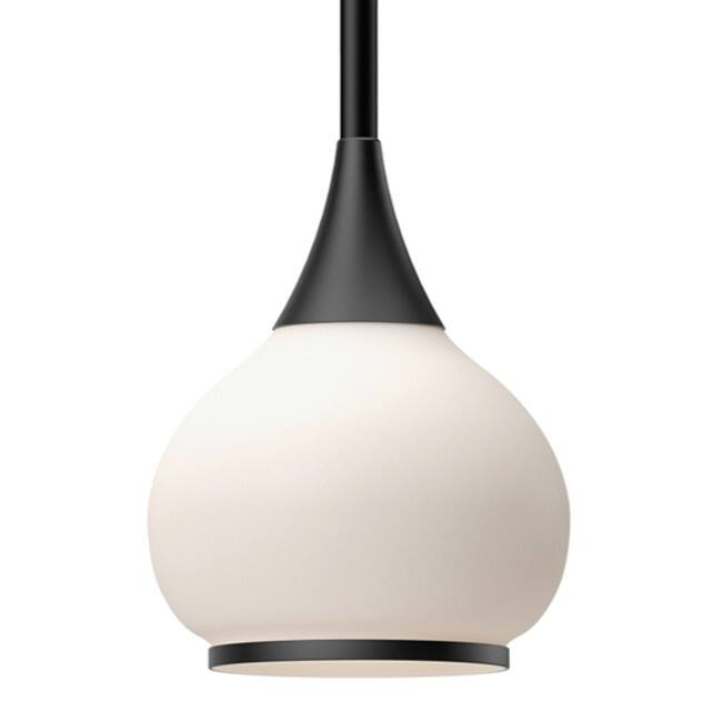 Alora Lighting PD524006OP Hazel 7" Wide Mini Pendant with Opal Glass - Matte Black