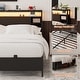 preview thumbnail 20 of 75, Bed Frame with Charging Station and RGB LED Lights, Sturdy Platform Bed with Storage Headboard,