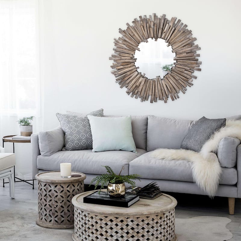 Allan Andrews Carbon Loft Gwynn Round Wall Mirror