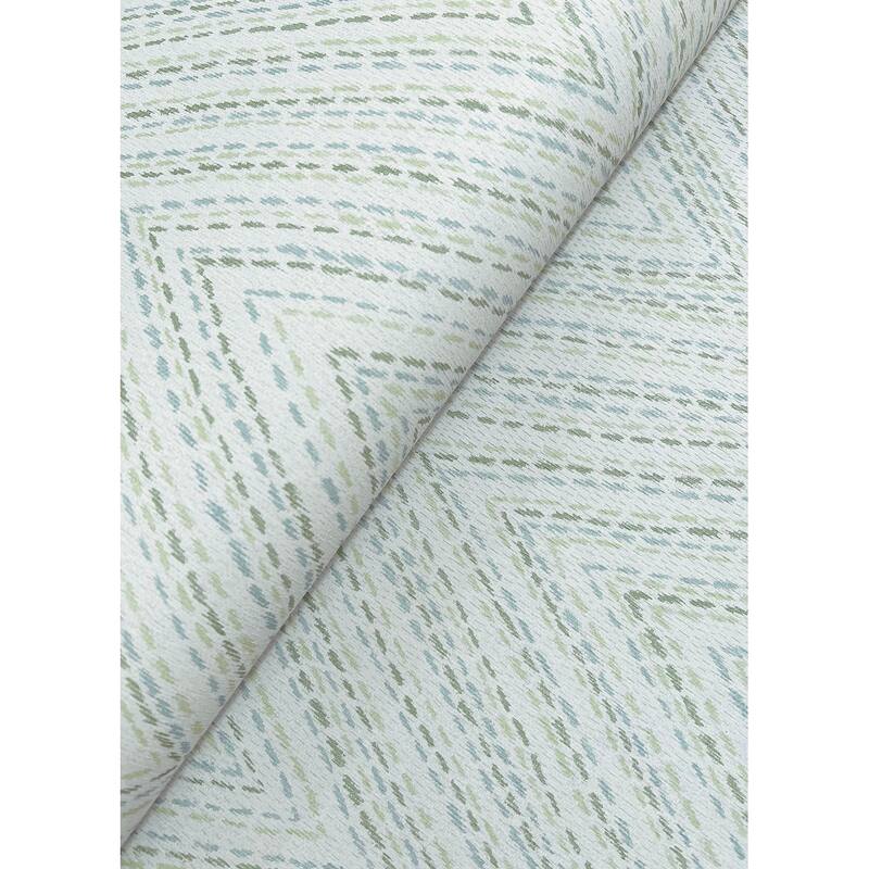 A-Street Prints Lainey Green Stitched Chevron Wallpaper
