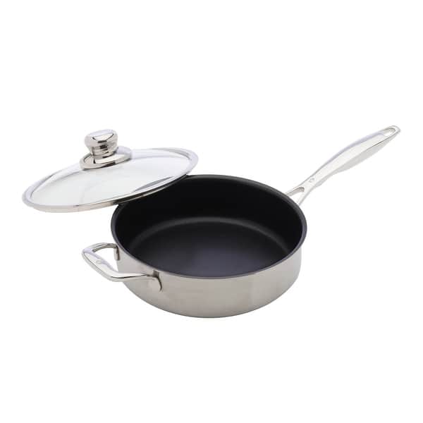 slide 2 of 3, 3L 24cm (3.1 Quart 9.5 Inch) Premium Clad Stainless Steel Induction Saute Pan