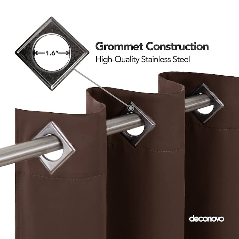 Deconovo Square Grommet Curtain Panel Pair(2 Panel)