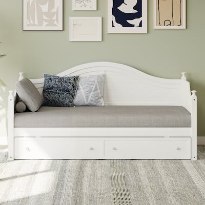 Wooden Sofa Bed with 2 Storage Drawers