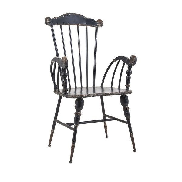 IMAX Home 89635 Trenton 22" Wide Iron Occasional Chair - Black