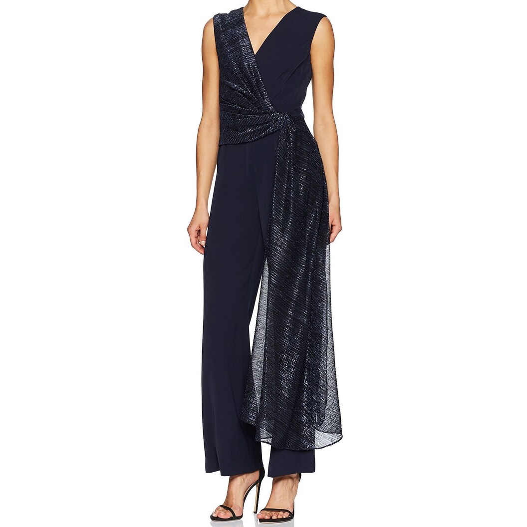 tahari jumpsuit blue