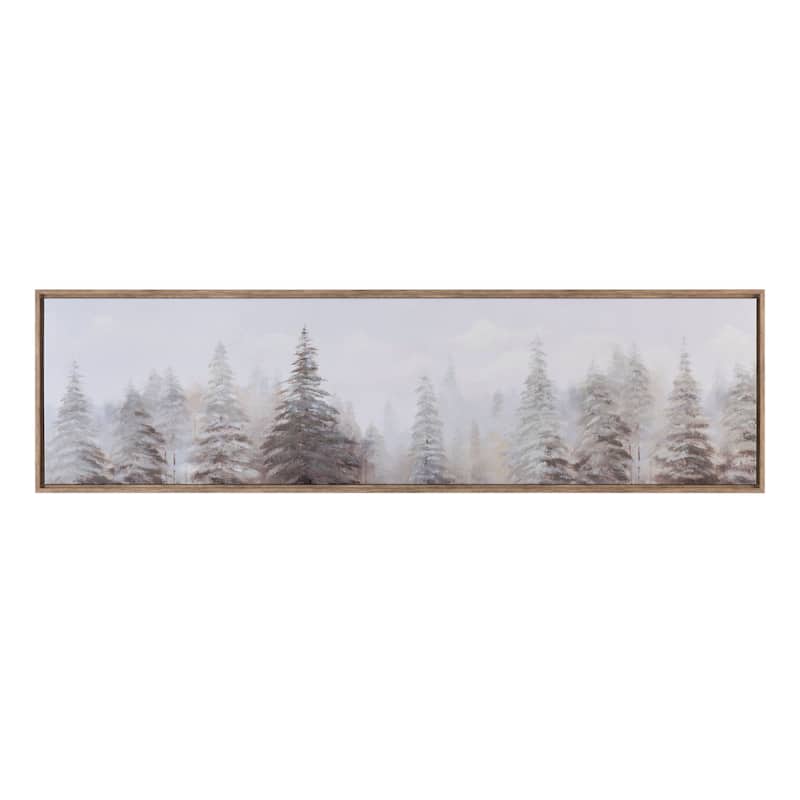 Becker Canvas Wall Art with Brown Frame