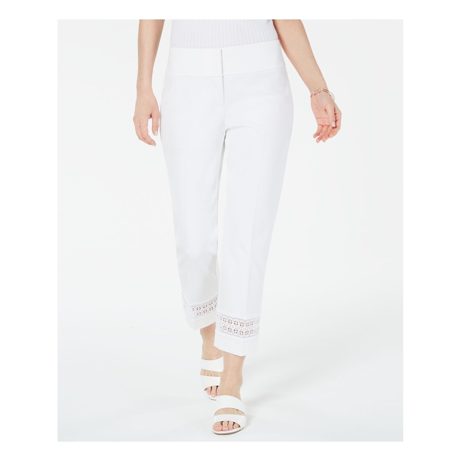 Shop ALFANI Womens White Pants Size 14 