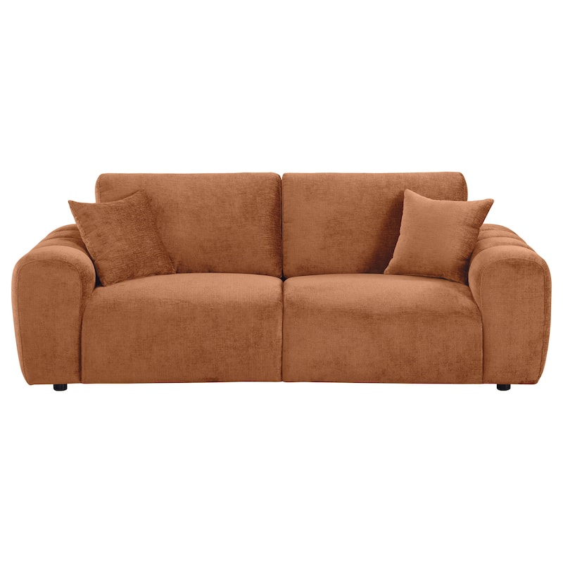 Burnett Chenille Upholstered Wide Arm Sofa