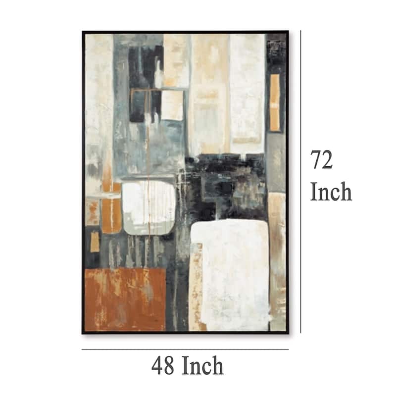Briggs Wall Art, Multicolor Abstract Modernist Design, Canvas 48x72