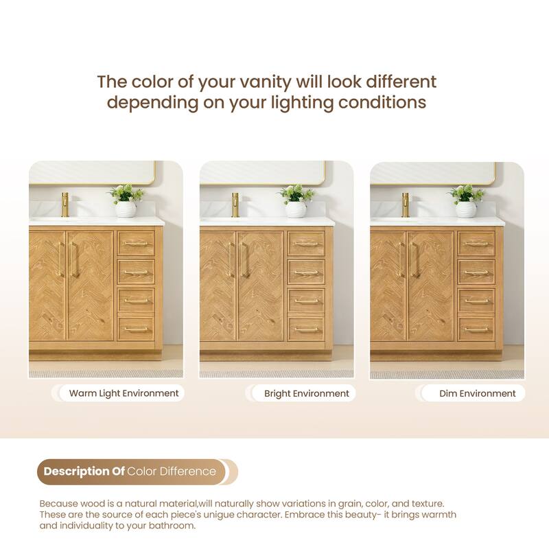 Jakarta Bath Vanity with Quartz Stone Top without Mirror