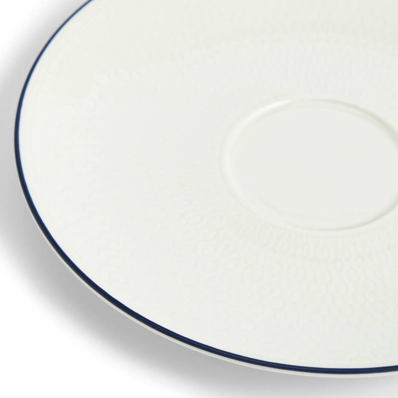 Wedgwood Gio Blue Teacup & Saucer 8.7floz, Blue Line