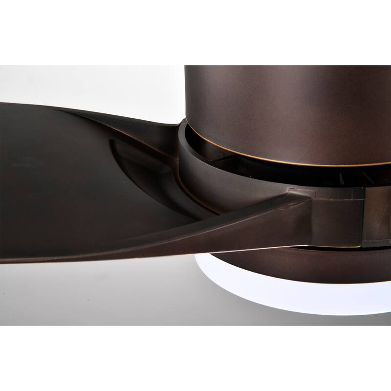 Heshor 3-Blade LED Lighted Ceiling Fan with Remote