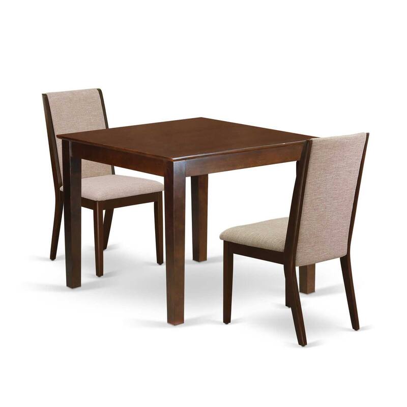 Mid Century Dining Table Set - 3 Piece Kitchen Table & Chairs - Modern Parsons Design